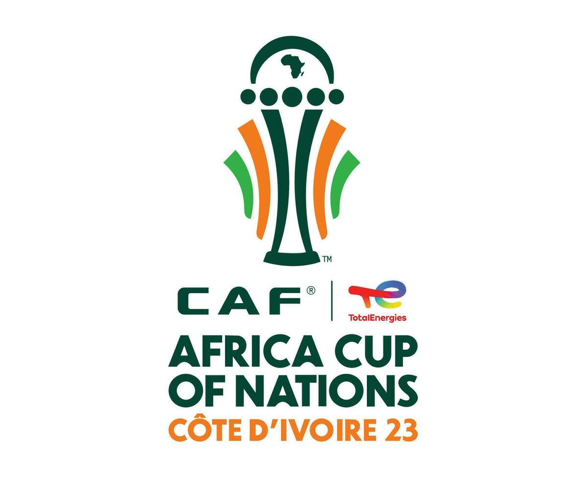 kan ivoor kust 2023 abstract symbool Afrikaanse kop van landen Amerikaans voetbal ontwerp vector