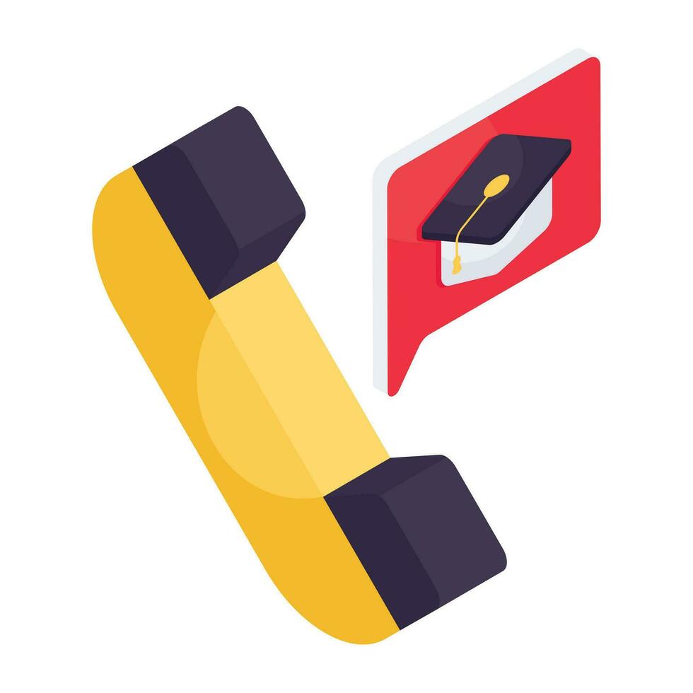 modieus ontwerp icoon van academisch telefoontje vector