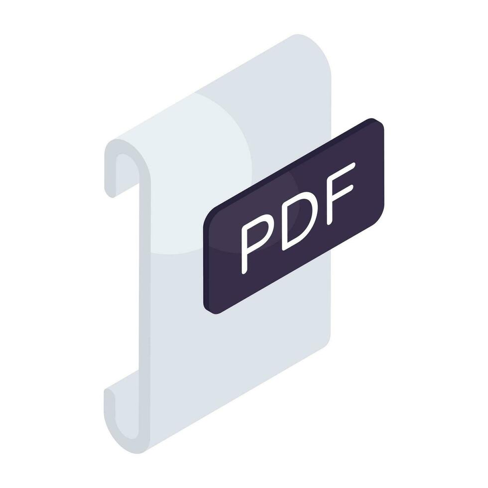 een gekleurde ontwerp icoon van pdf het dossier vector