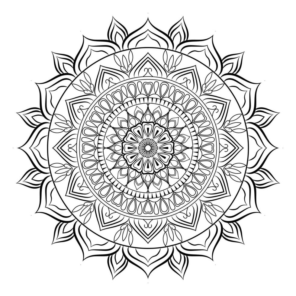 luxe mandala decoratief ronde ornament kan worden gebruikt voor Ramadan patroon bloem gemakkelijk kunst, Indisch puja alpen, groet kaart, telefoon geval afdrukken, enz vector