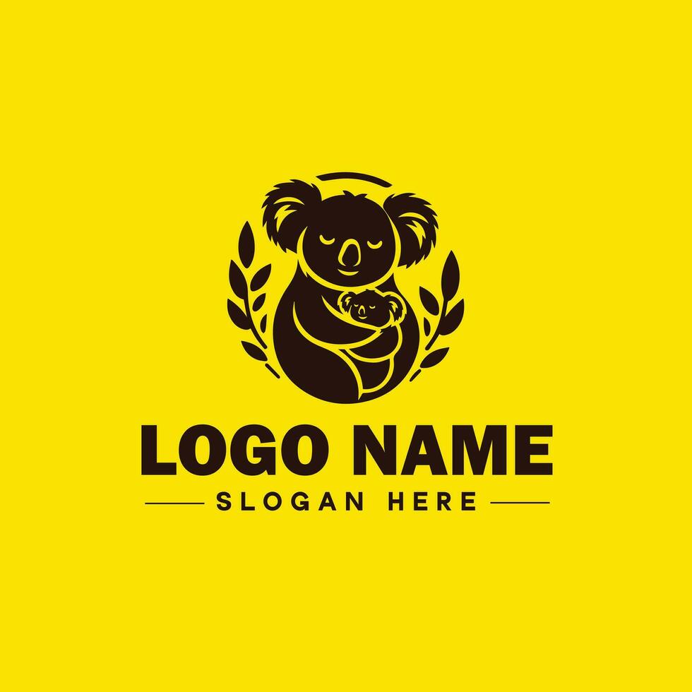 koala logo icoon koala dier modern minimalistische bedrijf logo bewerkbare vector