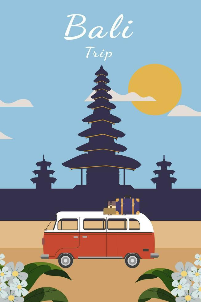 Bali vakantie reis vector