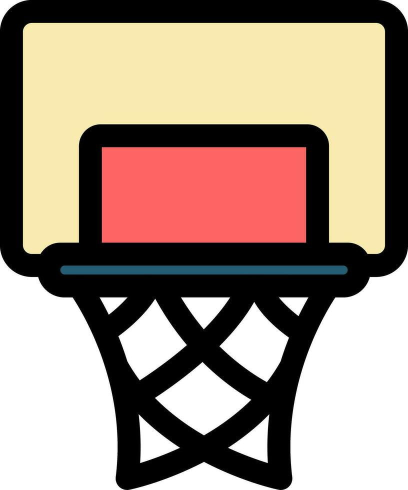 basketbal hoepel creatief icoon ontwerp vector