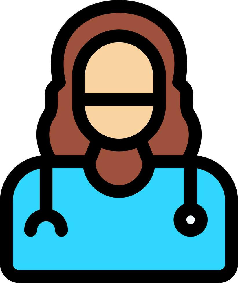 dame dokter creatief icoon ontwerp vector