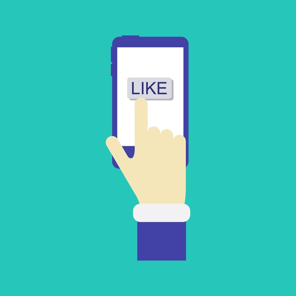 klik op de like-knop vector