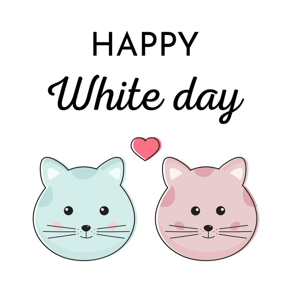 schattig konijntjes paar voor valentijnsdag dag. liefde romantisch concept, worden mijn valentijn. gelukkig valentijnsdag dag kaart met schattig romantisch lief grappig paar van konijn. kawaii stijl, dieren. vector