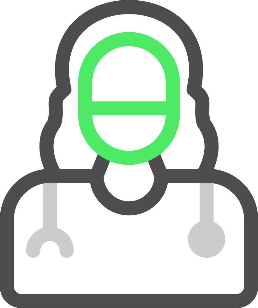 dame dokter creatief icoon ontwerp vector