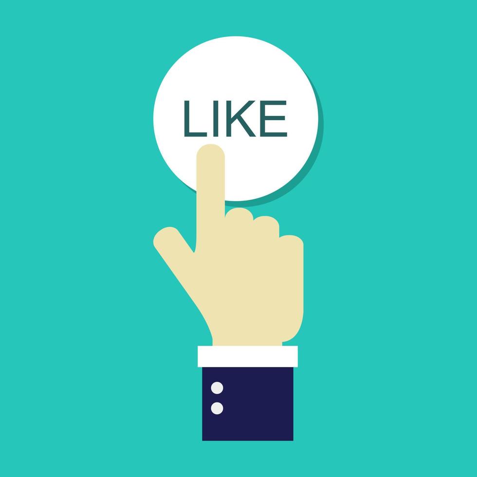 klik op de like-knop vector