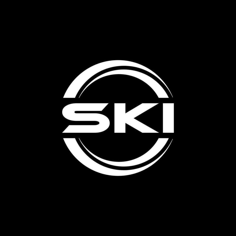 ski brief logo ontwerp, inspiratie voor een uniek identiteit. modern elegantie en creatief ontwerp. watermerk uw succes met de opvallend deze logo. vector