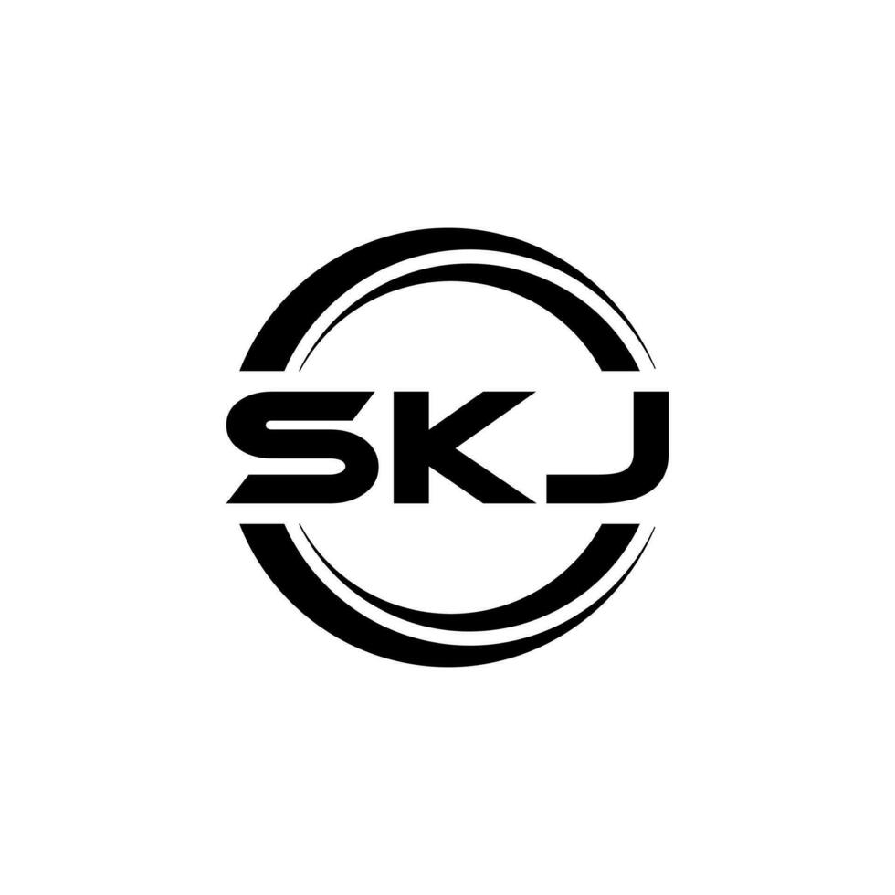 skj brief logo ontwerp, inspiratie voor een uniek identiteit. modern elegantie en creatief ontwerp. watermerk uw succes met de opvallend deze logo. vector