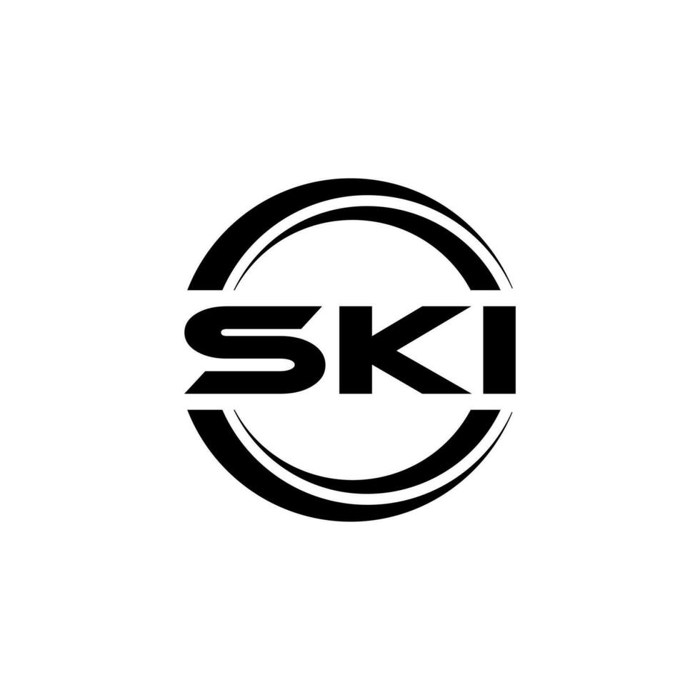 ski brief logo ontwerp, inspiratie voor een uniek identiteit. modern elegantie en creatief ontwerp. watermerk uw succes met de opvallend deze logo. vector
