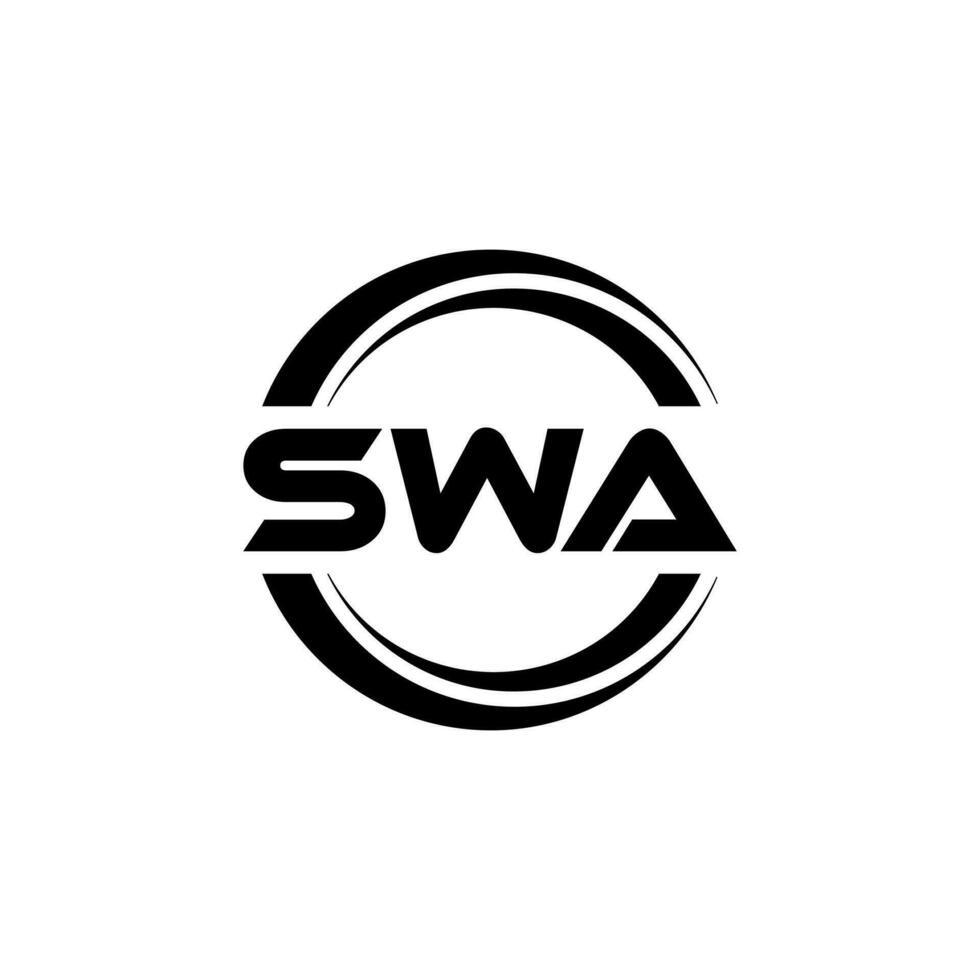 swa brief logo ontwerp, inspiratie voor een uniek identiteit. modern elegantie en creatief ontwerp. watermerk uw succes met de opvallend deze logo. vector