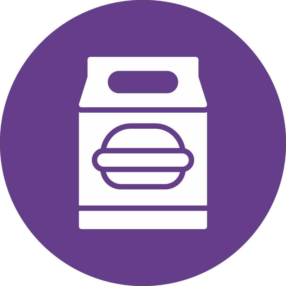 lunch zak creatief icoon ontwerp vector