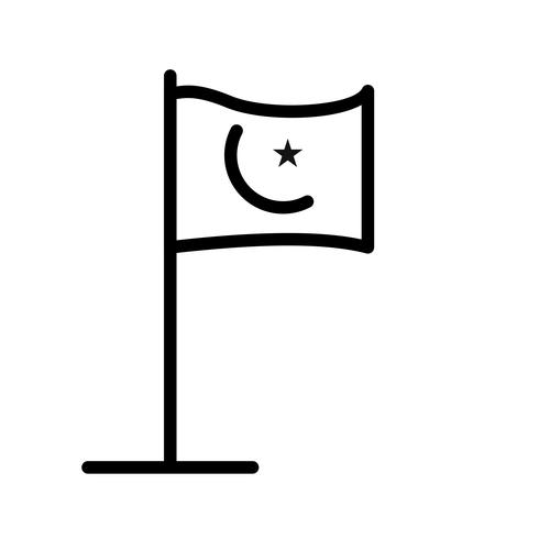 Islamitische vlag Vector Icon