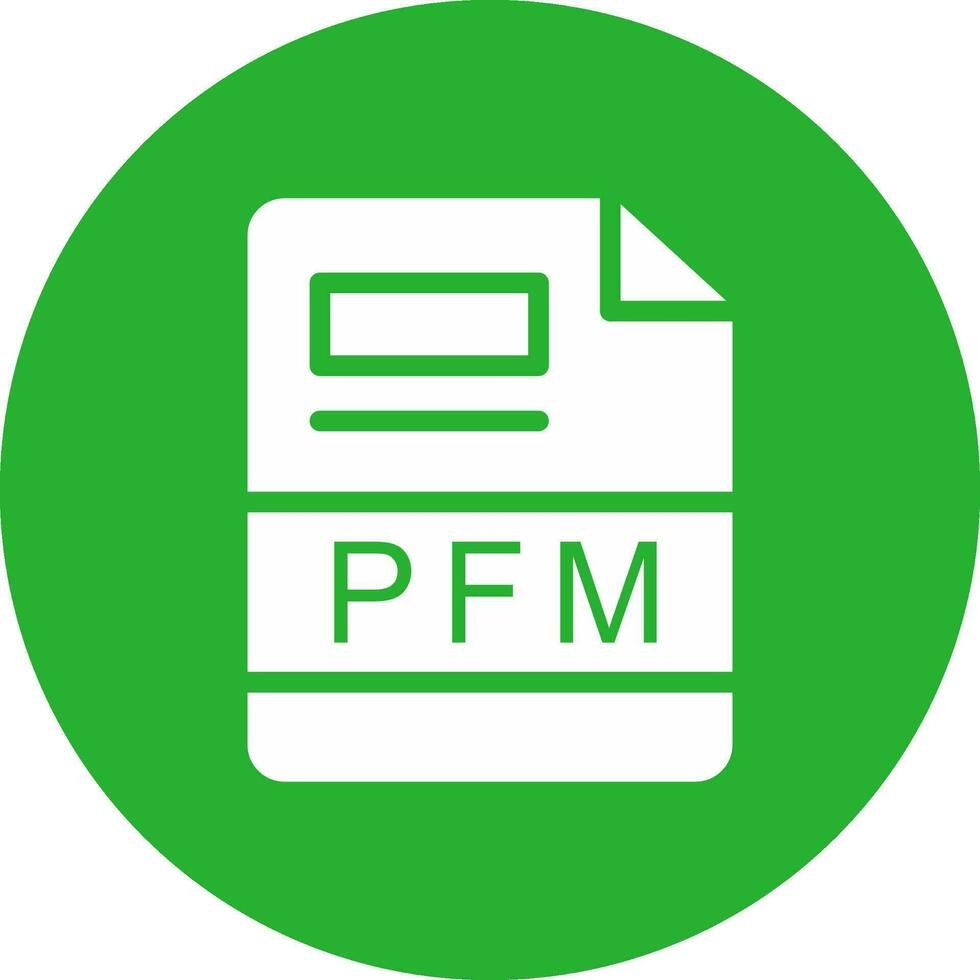pfm creatief icoon ontwerp vector