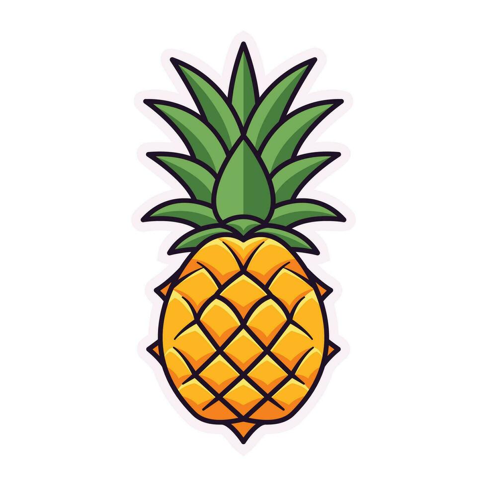 ananas vector vlak illustratie. perfect voor verschillend kaarten, textiel, web plaatsen, apps