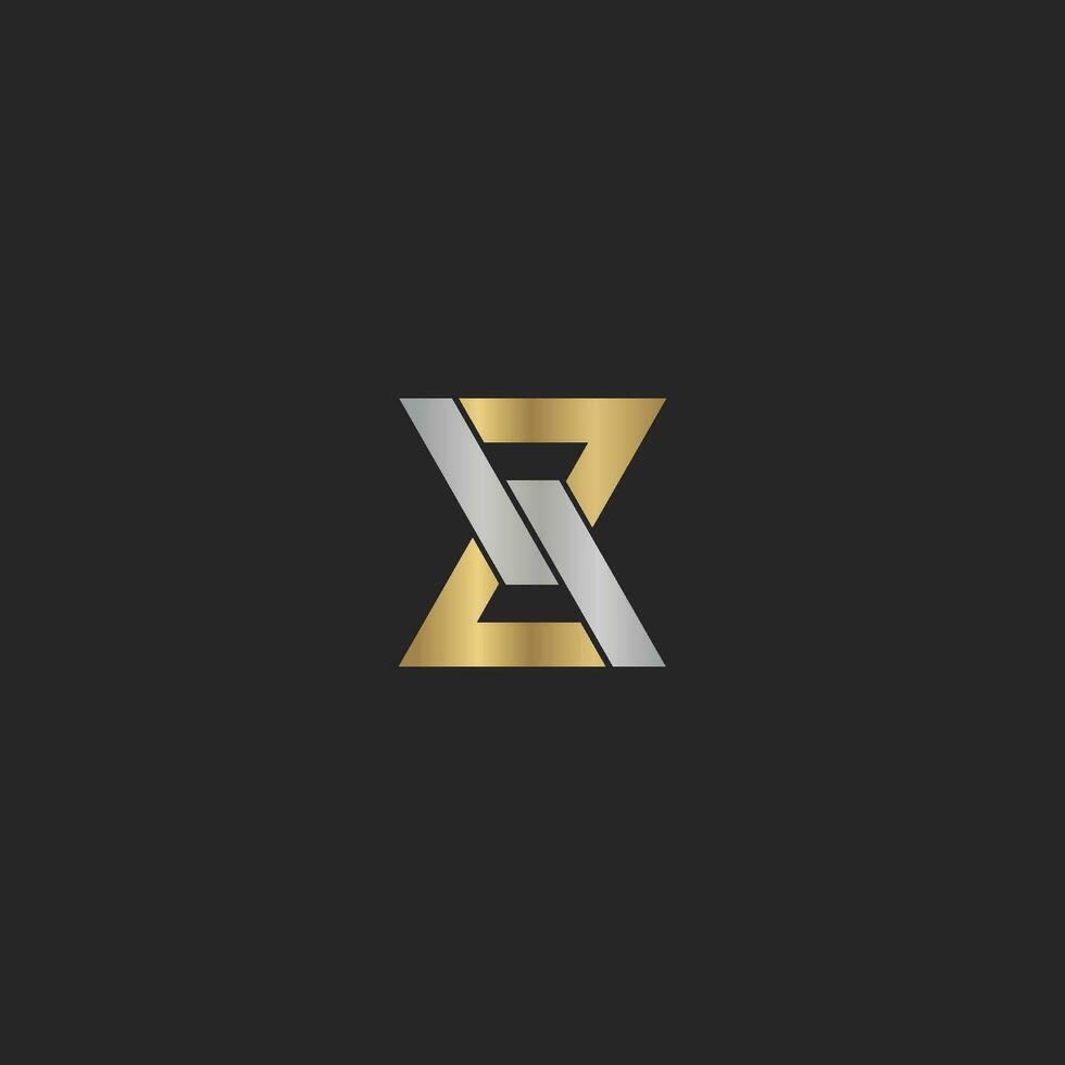 alfabet letters initialen monogram logo xz, zx, x en z vector