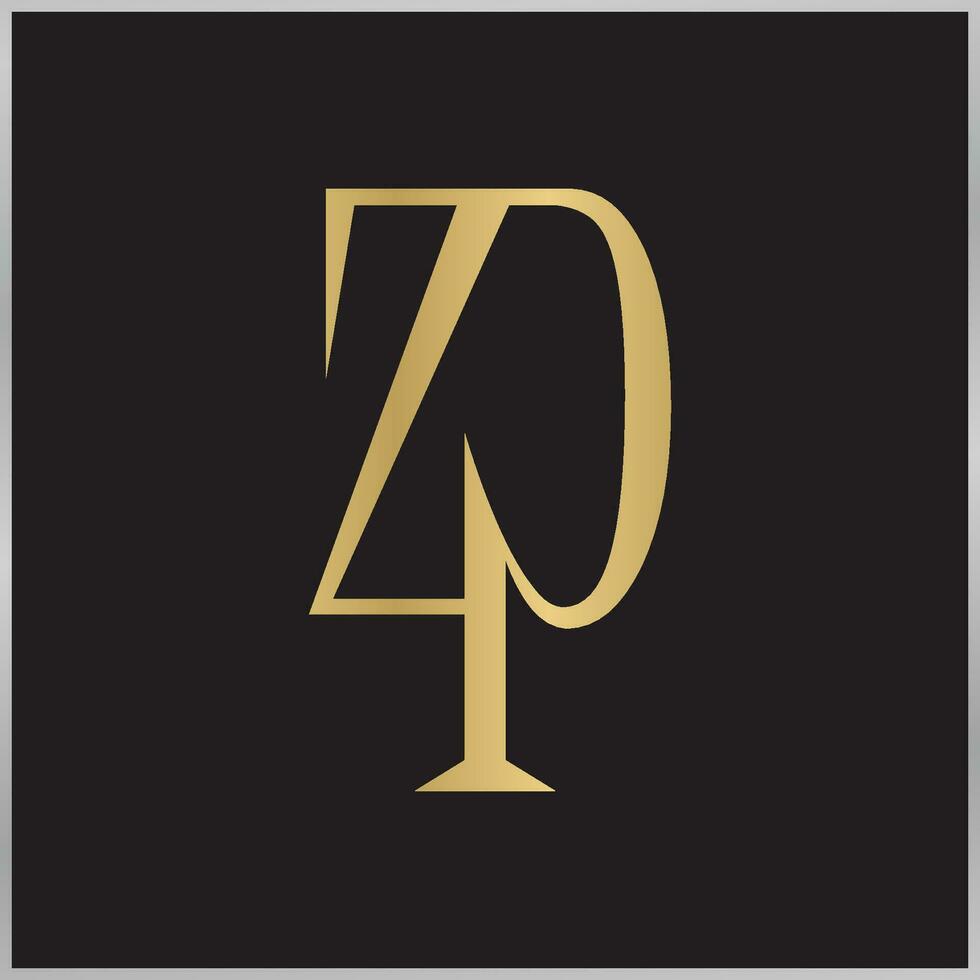 zp, pz, p en z abstract eerste monogram brief alfabet logo ontwerp vector