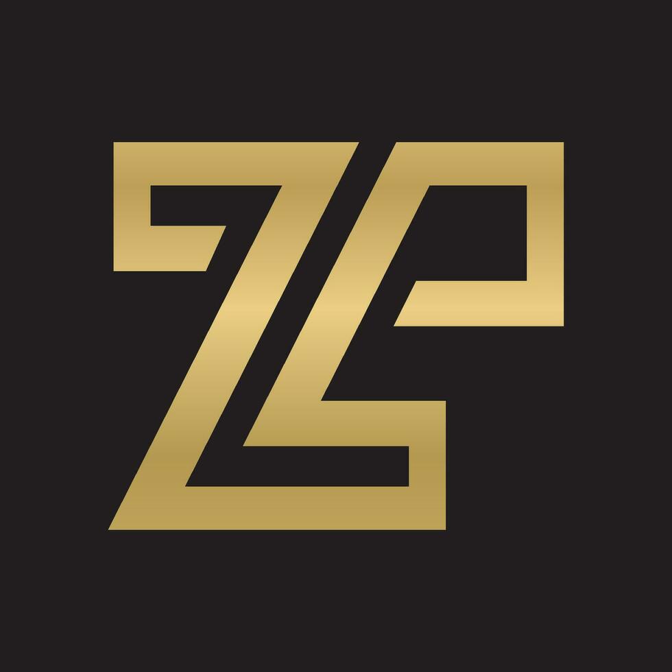 zp, pz, p en z abstract eerste monogram brief alfabet logo ontwerp vector