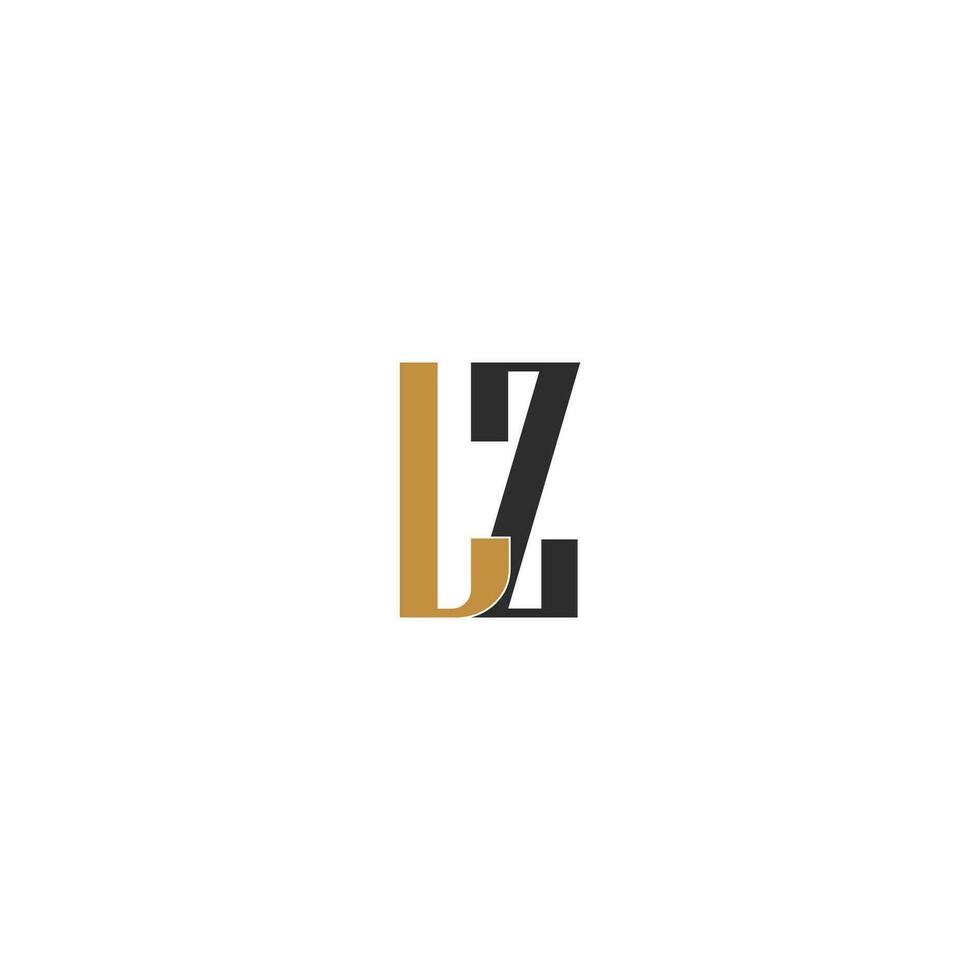 alfabet initialen logo zl, lz, z en l vector