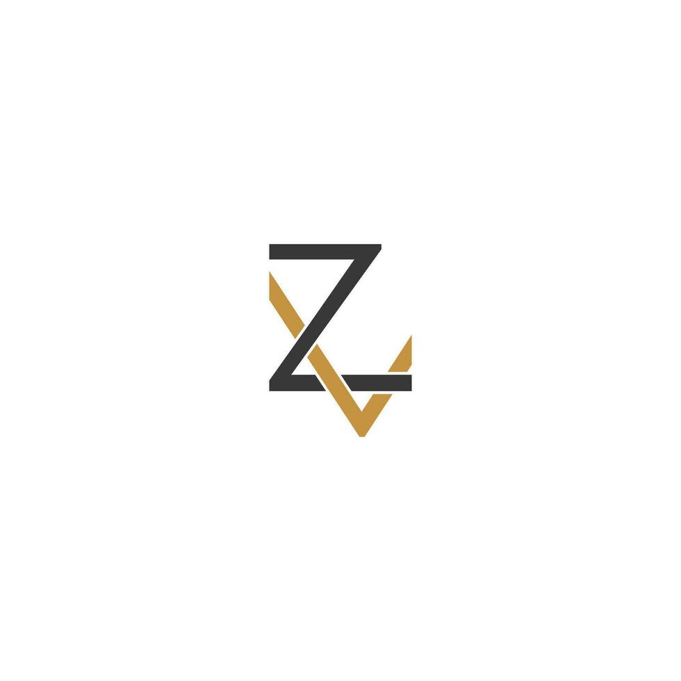 alfabet initialen logo zl, lz, z en l vector