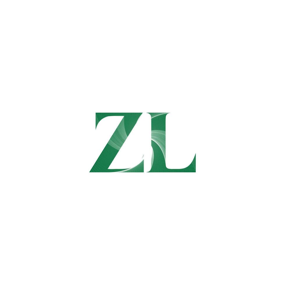 alfabet initialen logo zl, lz, z en l vector