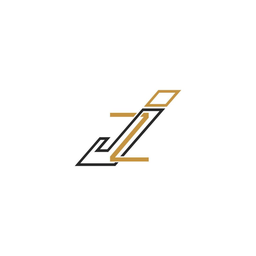 alfabet brieven initialen monogram logo zj, jz, z en j vector