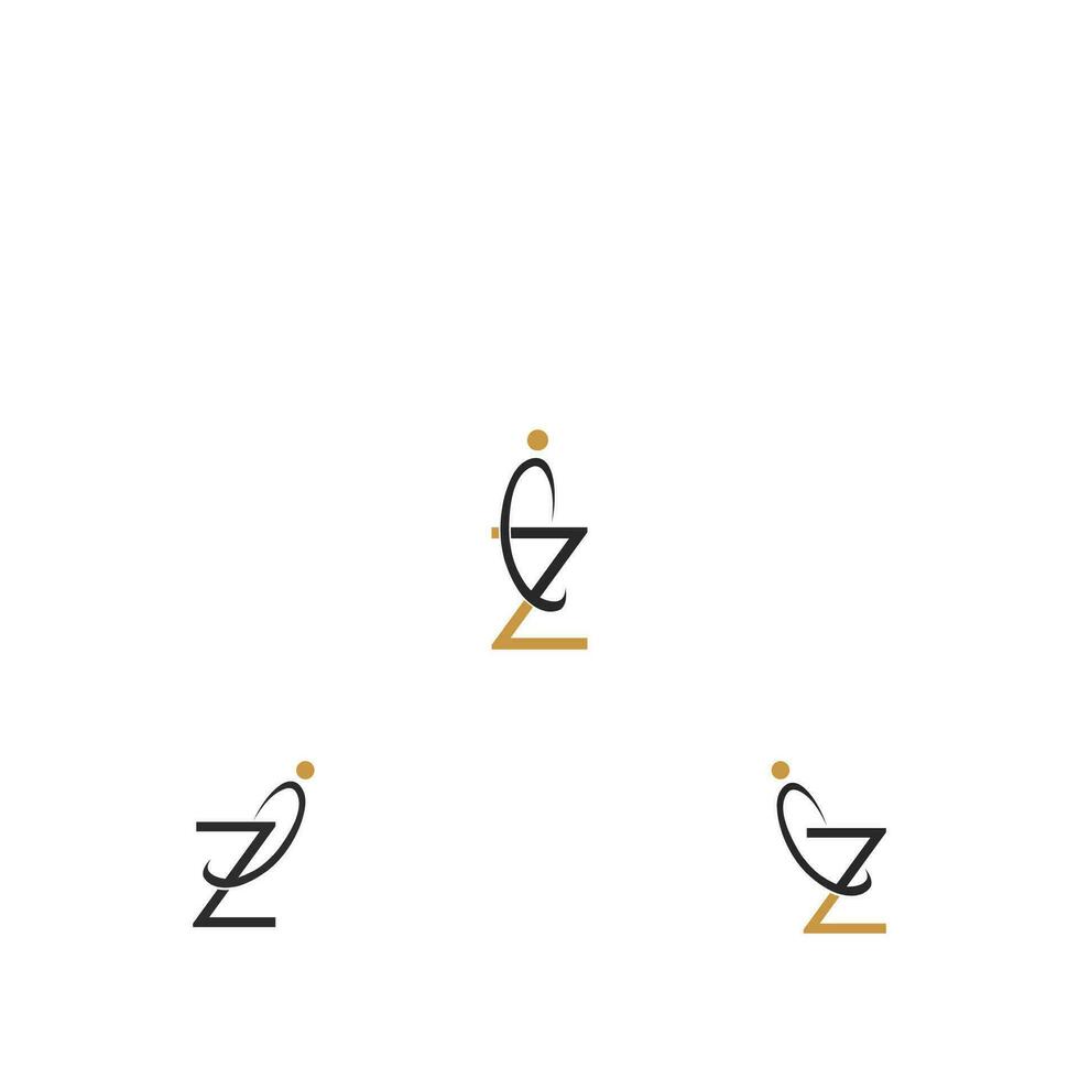 zo, zi, ik en z abstract eerste monogram brief alfabet logo ontwerp vector