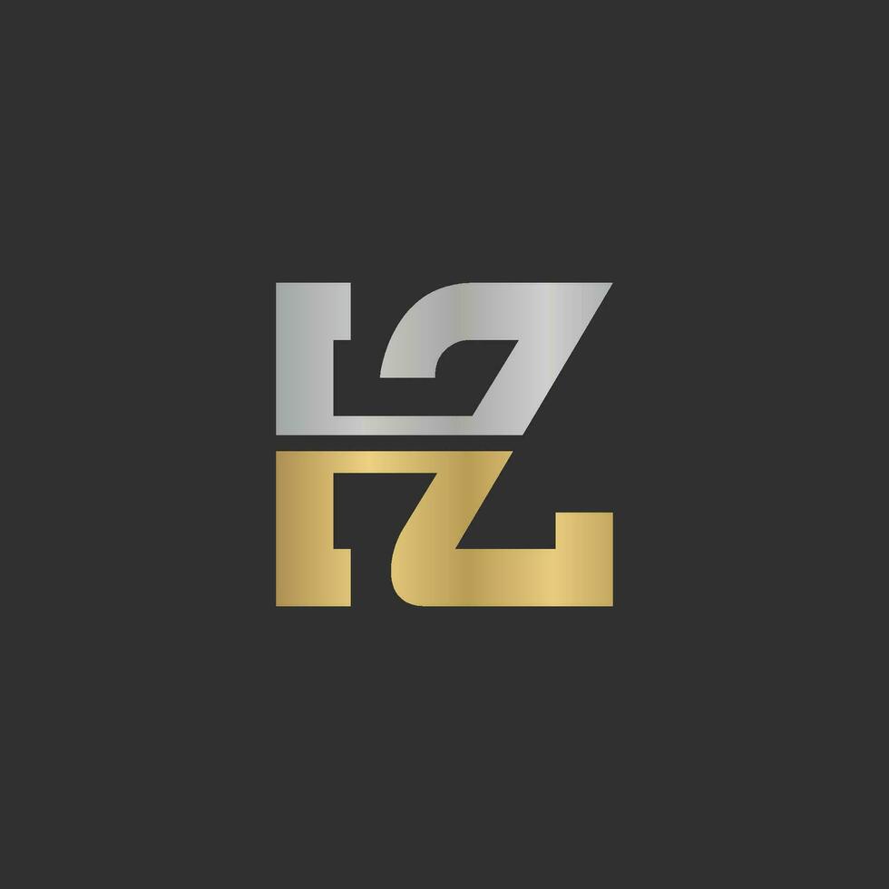 alfabet initialen logo hz, zh, h en z vector