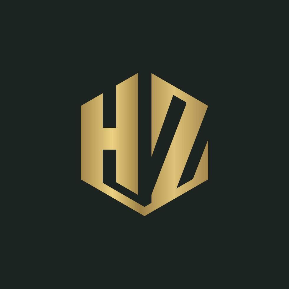 alfabet initialen logo hz, zh, h en z vector