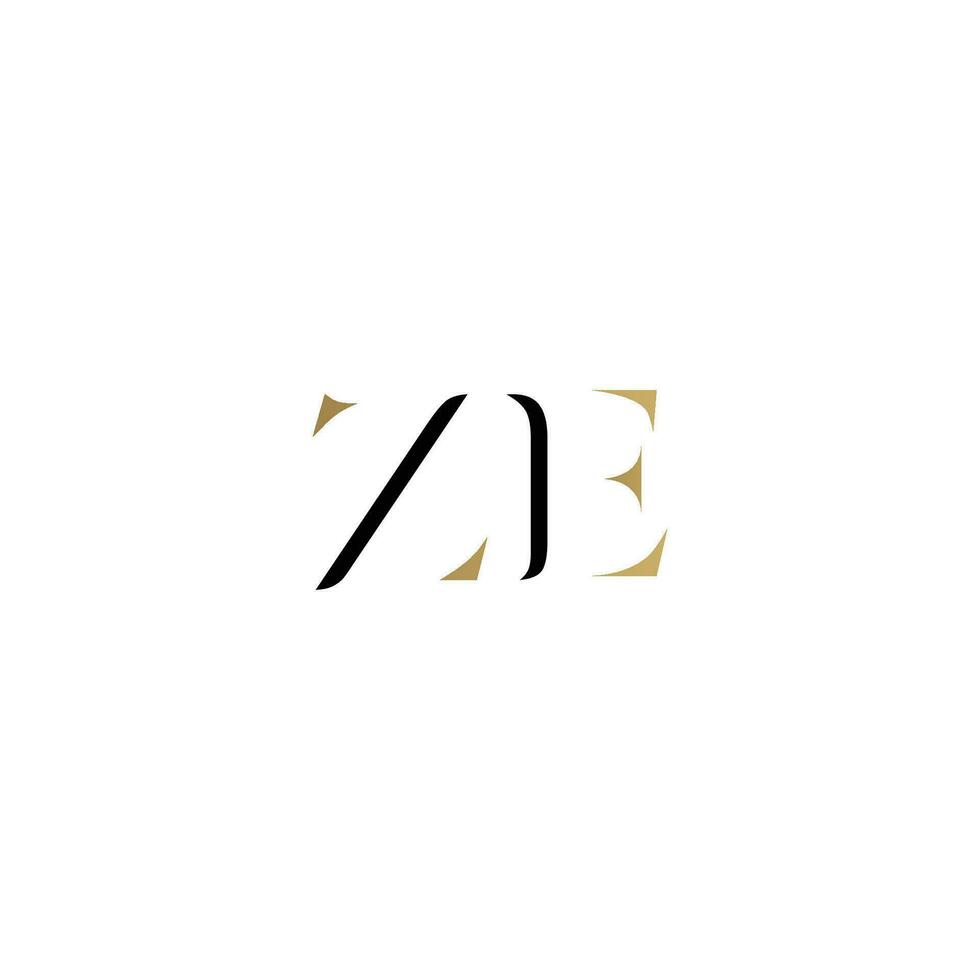alfabet letters initialen monogram logo ez, ze, e en z vector