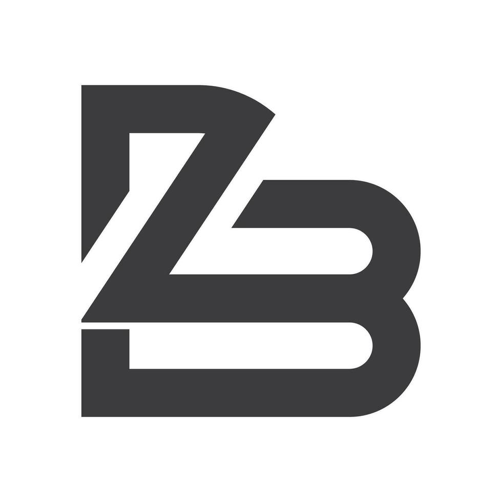 alfabet brieven initialen monogram logo bz, zb, z en b vector