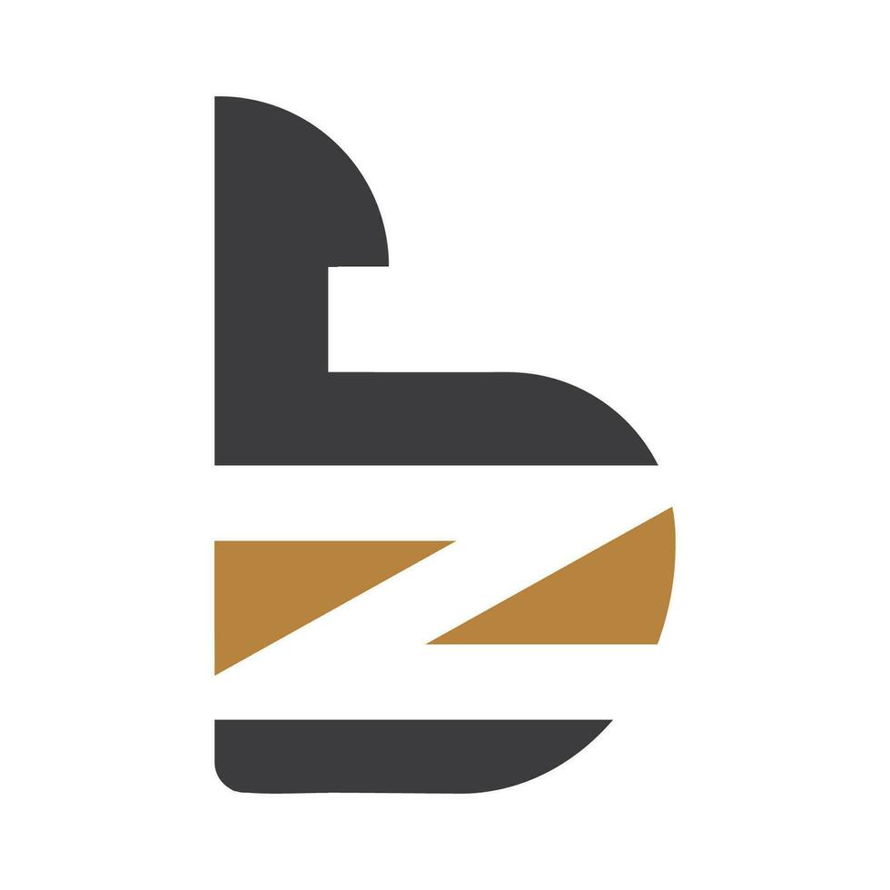 alfabet brieven initialen monogram logo bz, zb, z en b vector