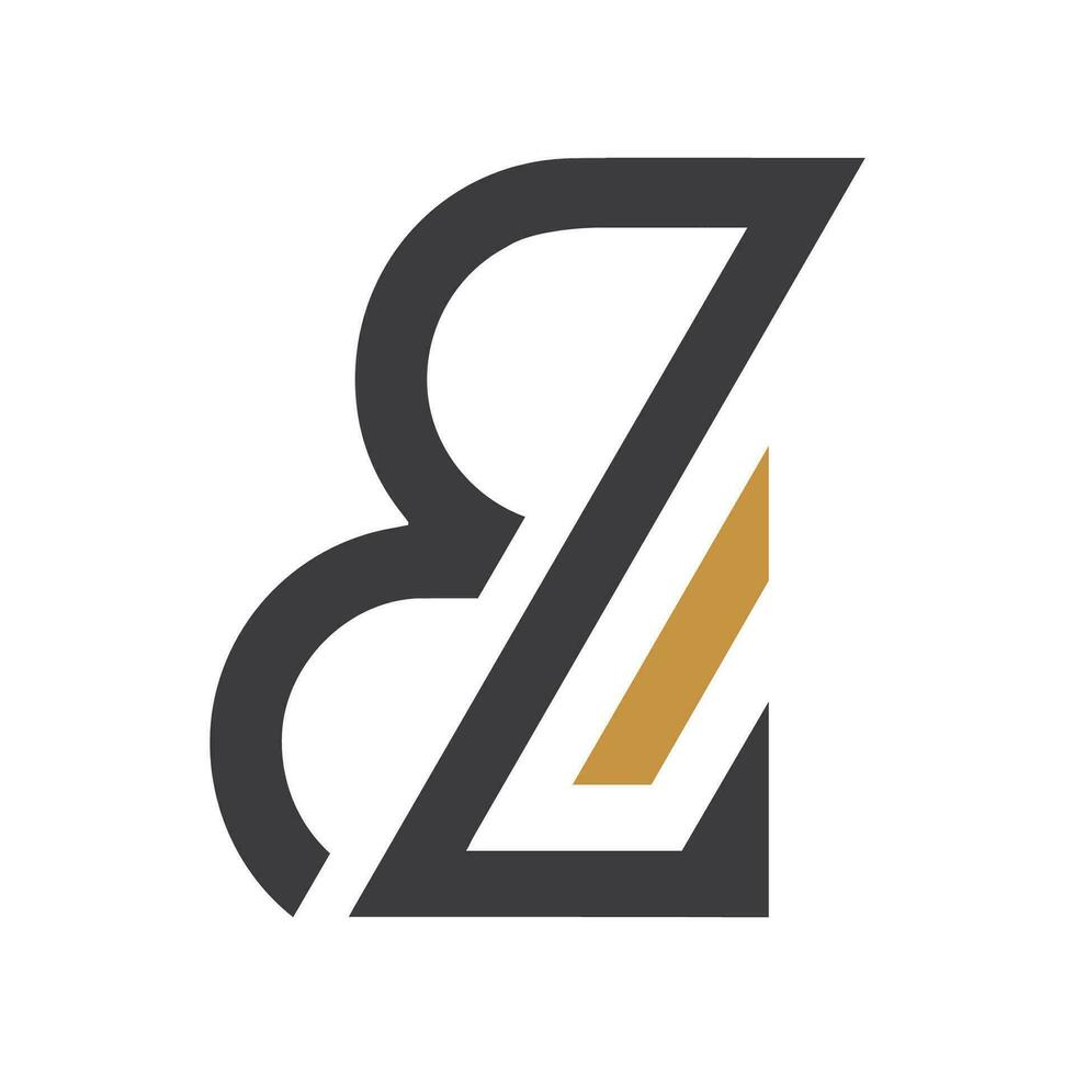 alfabet brieven initialen monogram logo bz, zb, z en b vector