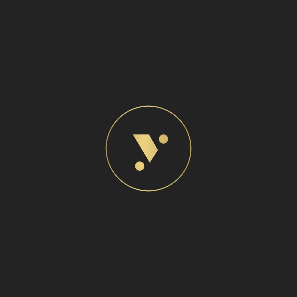 ja, yv, v en y abstract eerste monogram brief alfabet logo ontwerp vector