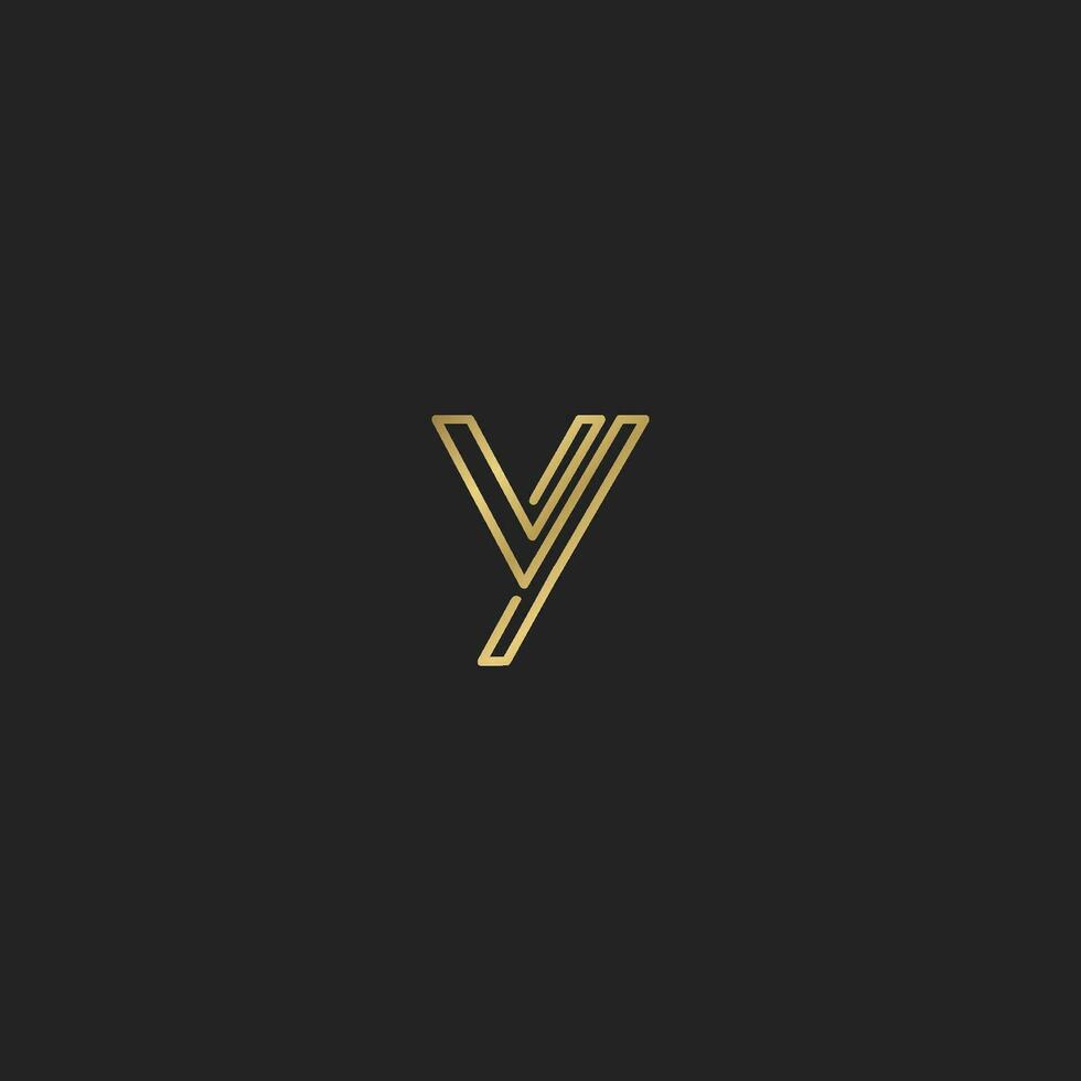 ja, yv, v en y abstract eerste monogram brief alfabet logo ontwerp vector