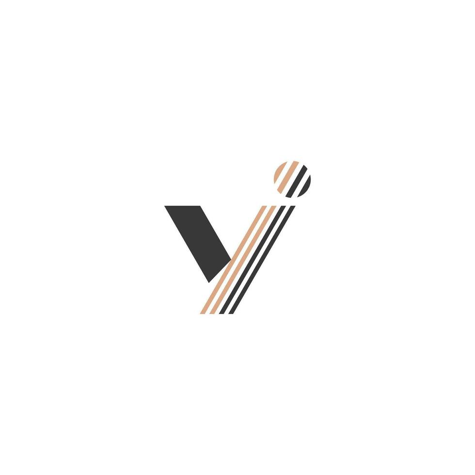 alfabet letters initialen monogram logo yi, iy, y en i vector