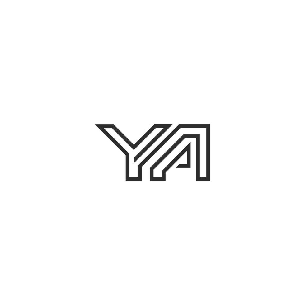 alfabet letters initialen monogram logo ay, ya, a en y vector