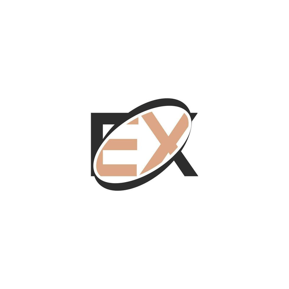 alfabet initialen logo xe, ex, e en X vector