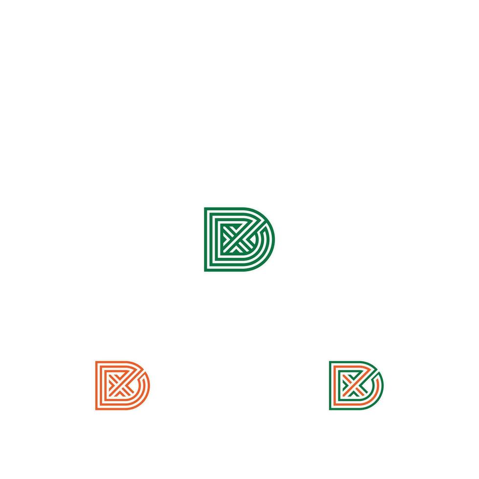 dx, xd, d en X abstract eerste monogram brief alfabet logo ontwerp vector