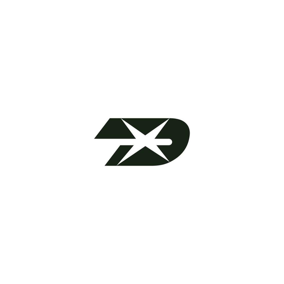 dx, xd, d en X abstract eerste monogram brief alfabet logo ontwerp vector