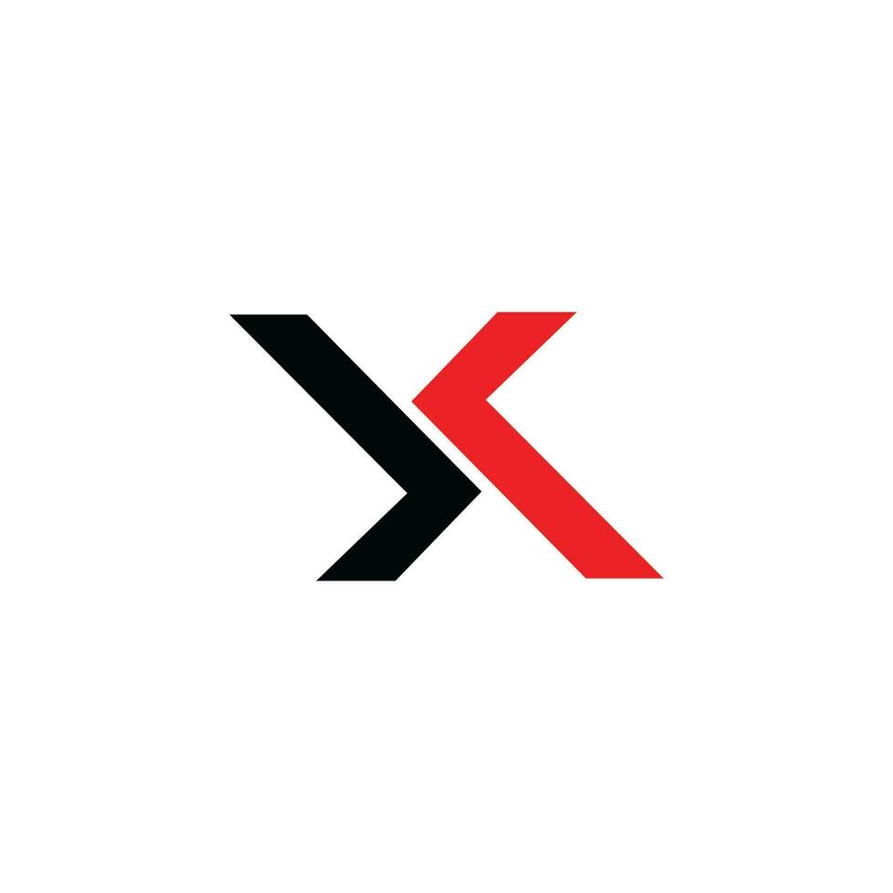 eerste brief X logo ontwerp sjabloon vector