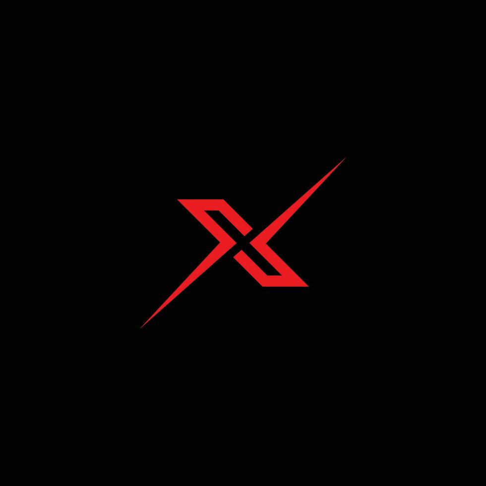 eerste brief X logo ontwerp sjabloon vector