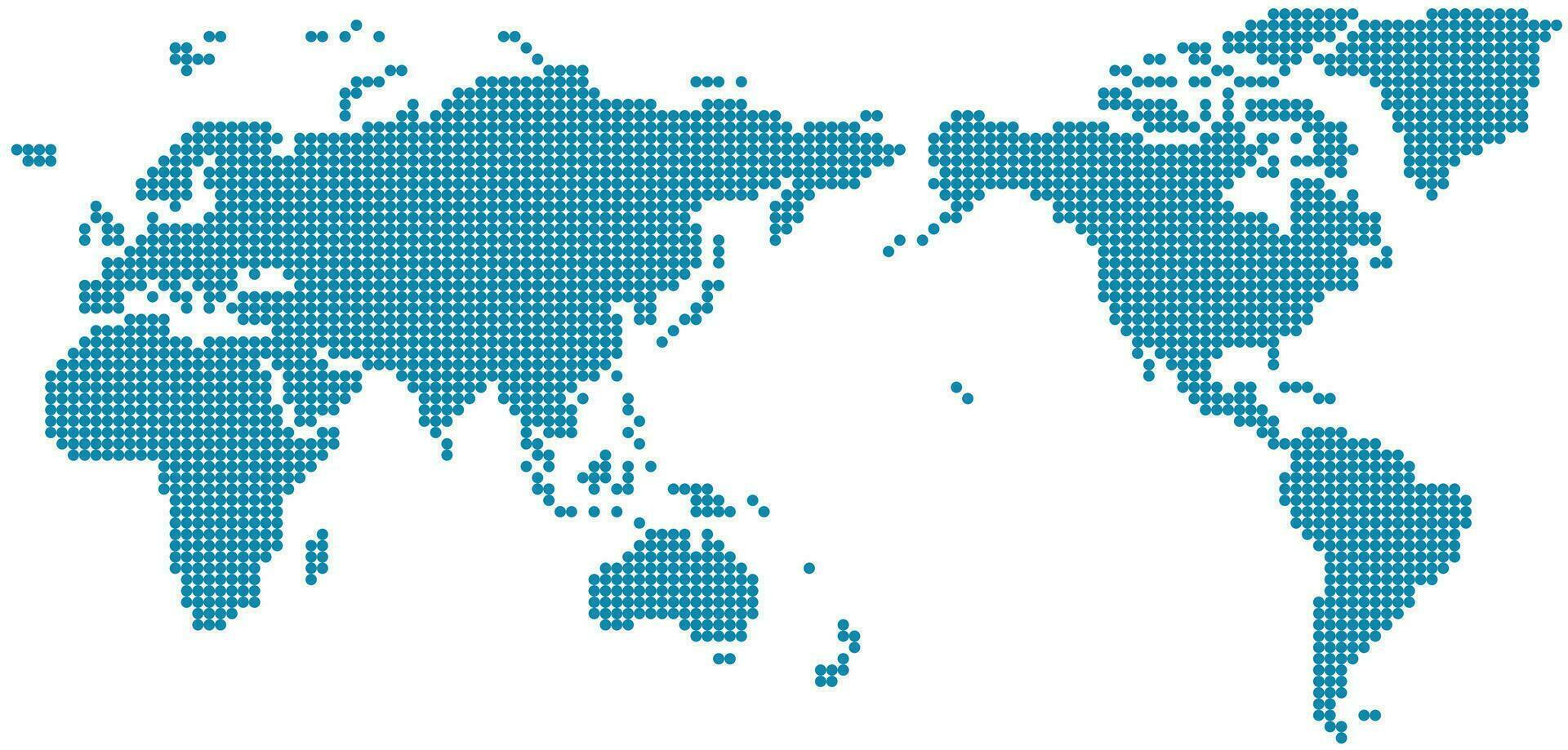 cirkel vorm wereld kaart Aan wit achtergrond. vector