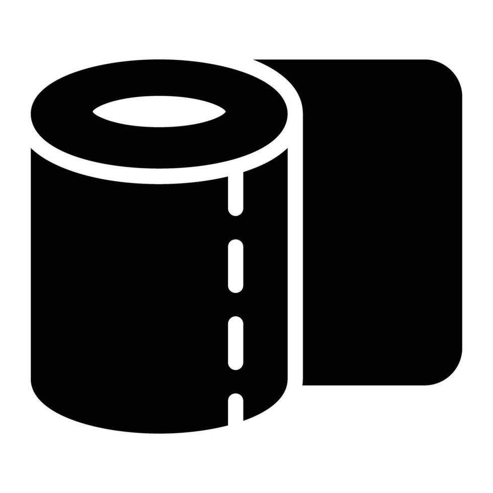 toilet papier glyph icoon achtergrond wit vector