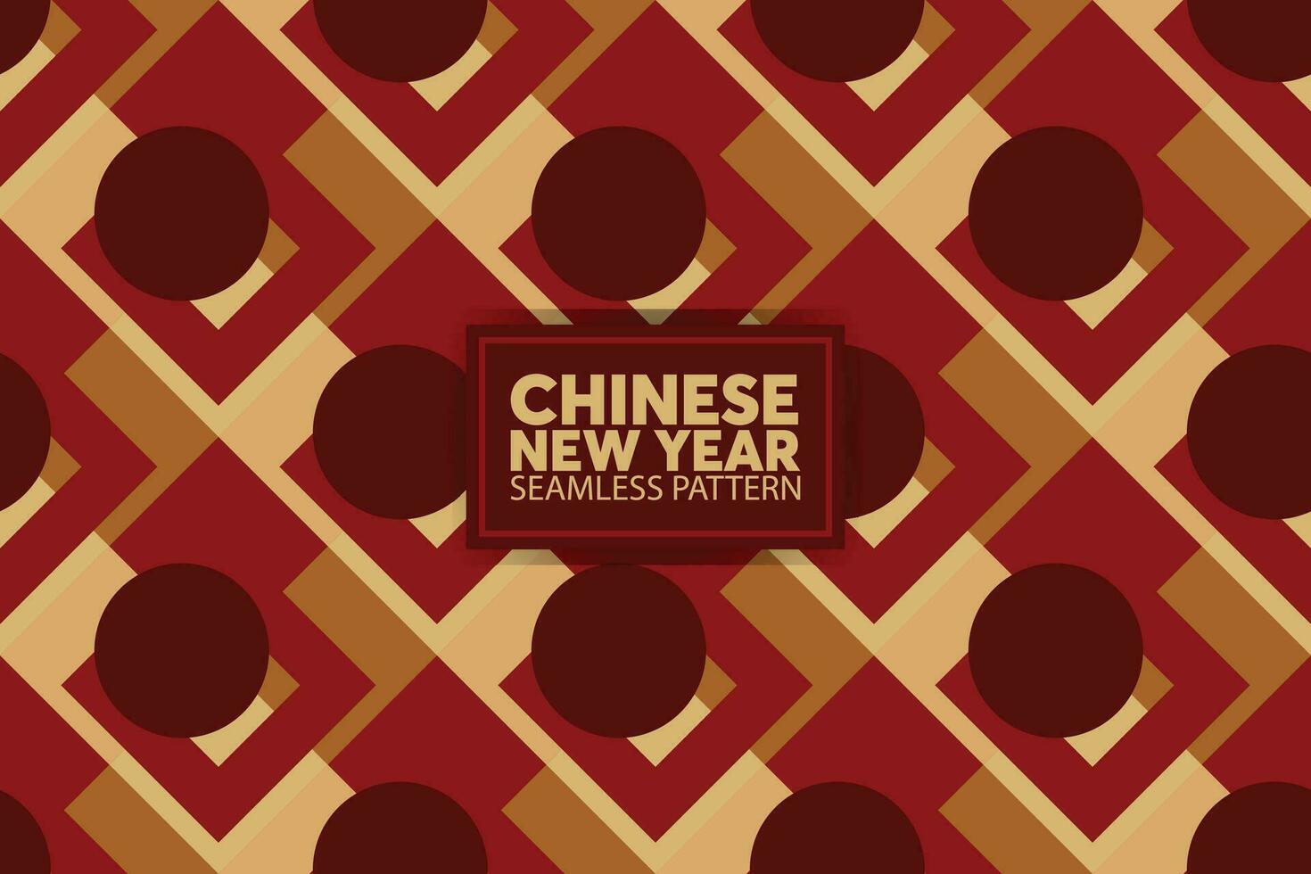 Chinese nieuw jaar naadloos patroon achtergrond rood en goud kleuren voor omslag, kaart, poster, spandoek. vector