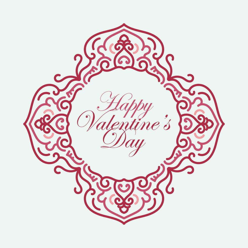 Valentijnsdag achtergrond met hart patroon en typografie van happy Valentijnsdag tekst. vectorillustratie. behang, flyers, uitnodiging, posters, brochure, banners. vector