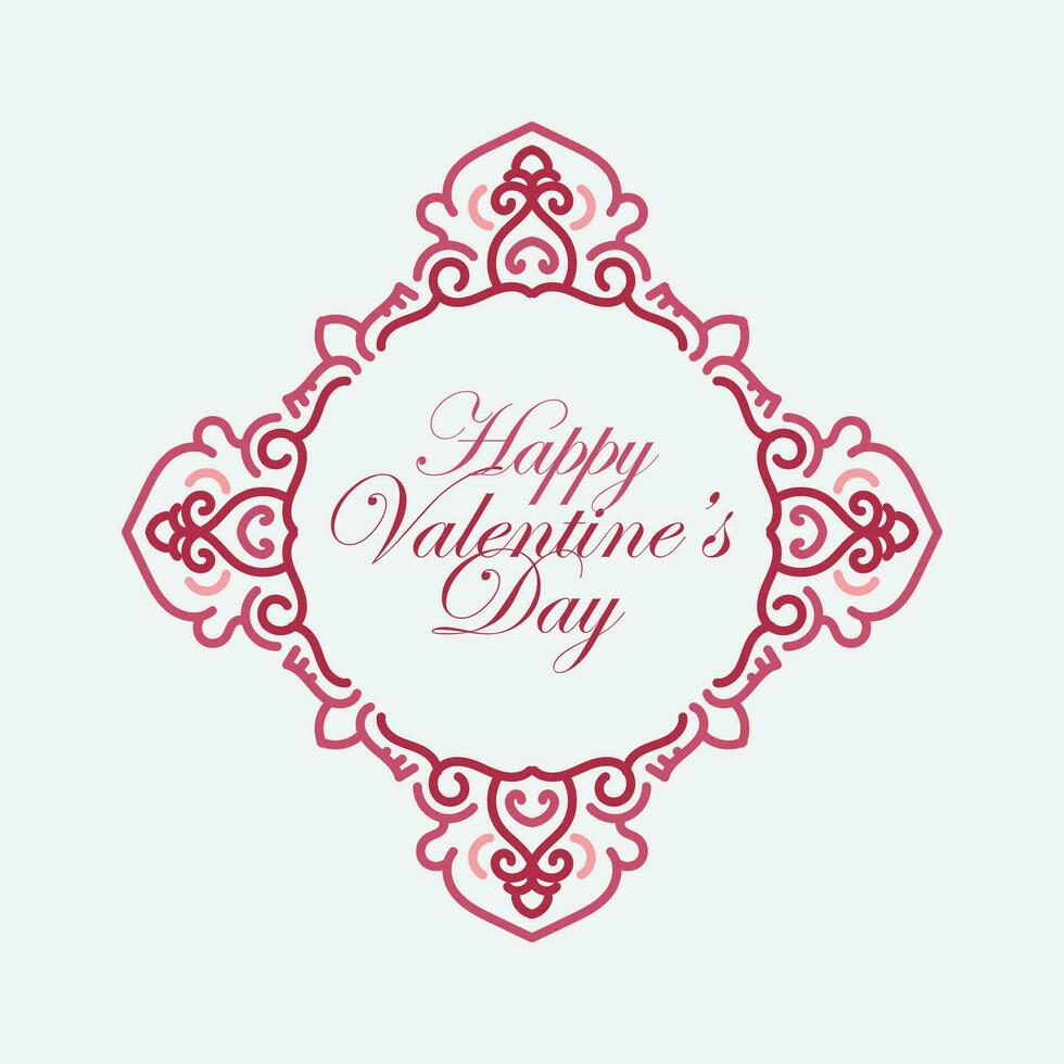 Valentijnsdag achtergrond met hart patroon en typografie van happy Valentijnsdag tekst. vectorillustratie. behang, flyers, uitnodiging, posters, brochure, banners. vector