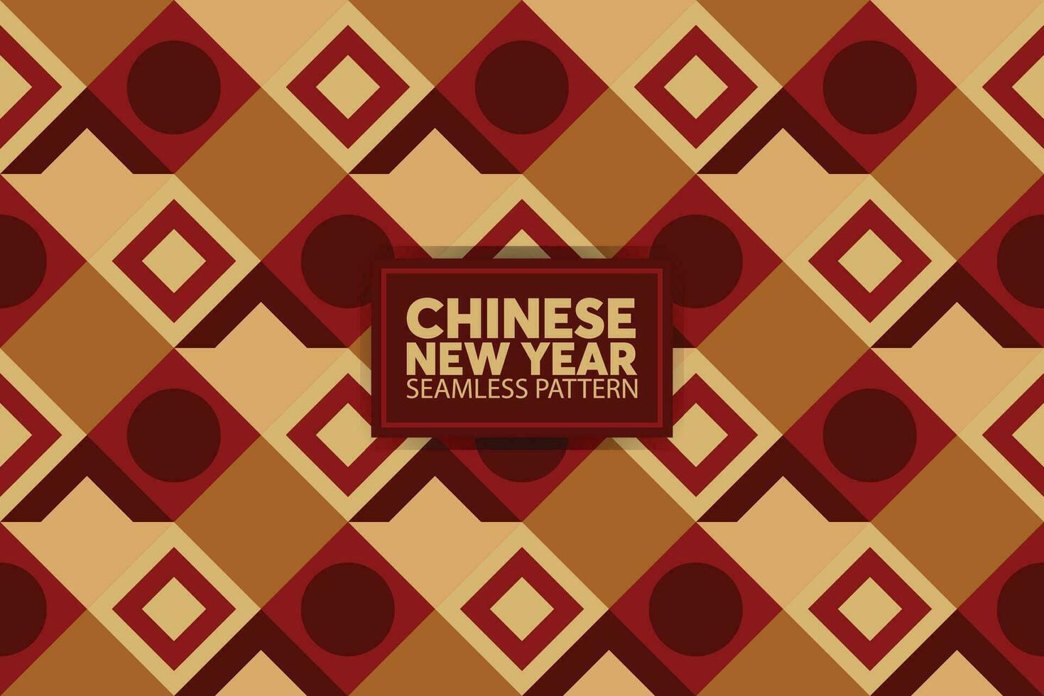 Chinese nieuw jaar naadloos patroon achtergrond rood en goud kleuren voor omslag, kaart, poster, spandoek. vector