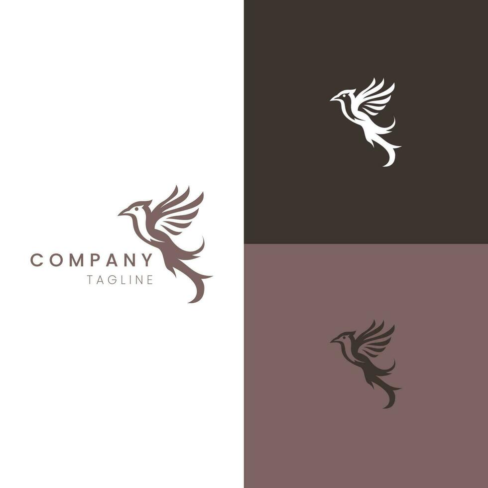 Vleugels van vertrouwen visueel opvallend vogel logo ontwerp vector